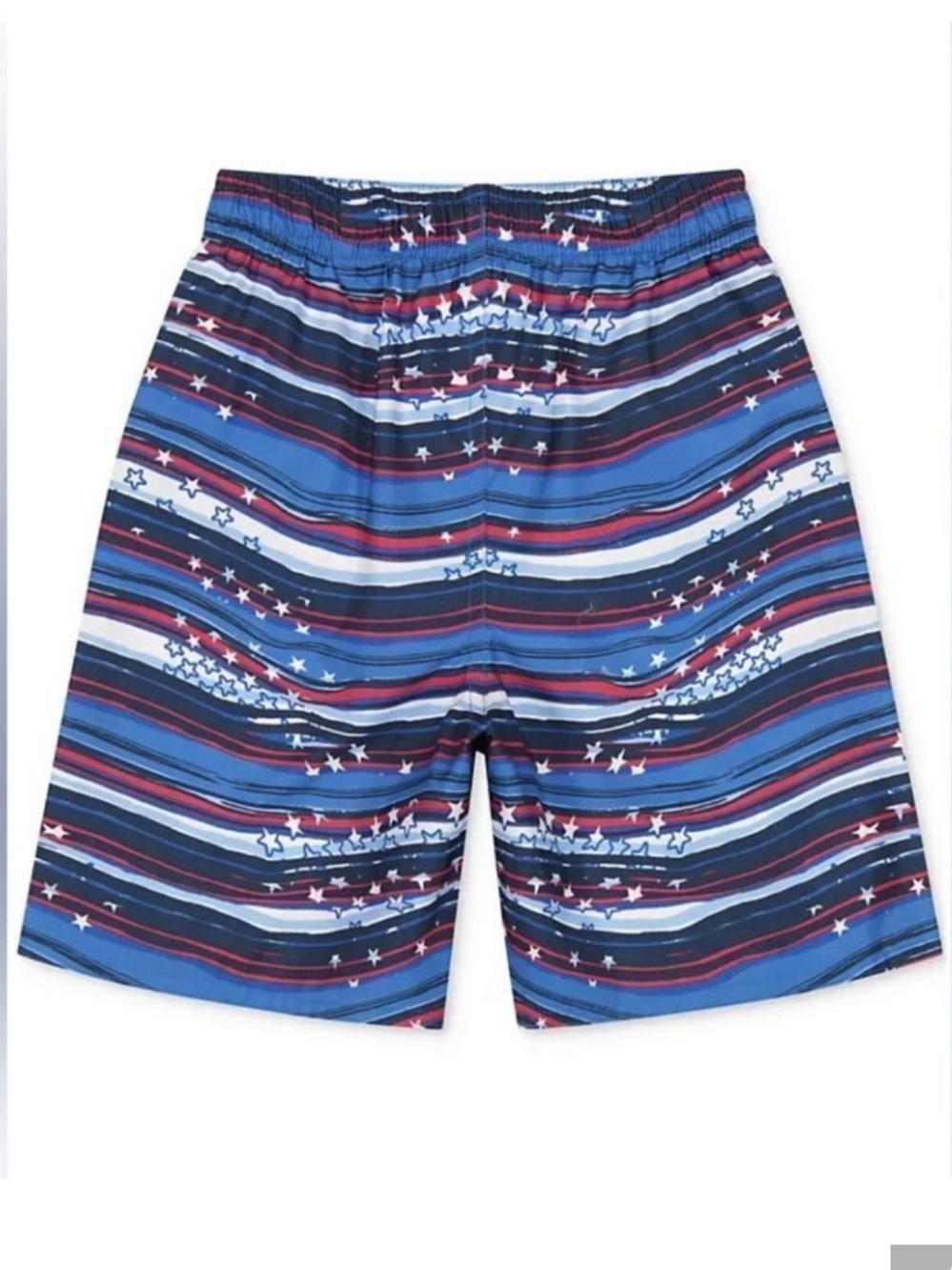 New without tags Boys Blue Striped Star Swim Trunks
